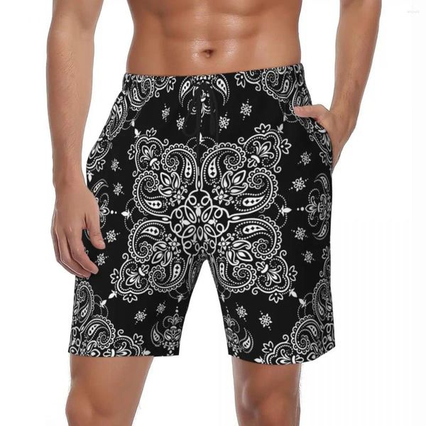 Shorts pour hommes Summer Board Hommes Paisley Ethnique Floral Sports Fitness Mode Pantalon court Classique Séchage rapide Troncs de plage Plus Taille