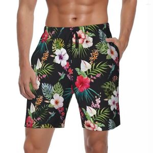 Shorts pour hommes Summer Board Hommes Tropical Interest Sports Surf Hawaiia Flowers Beach Pantalons courts Casual Trunks à séchage rapide Grande taille
