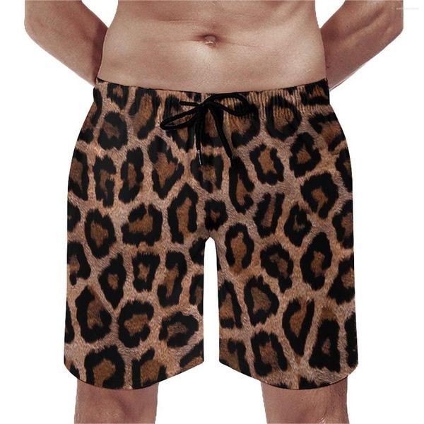 Short d'été pour hommes, motif léopard tacheté, sport, Surf, motif imprimé Animal, pantalon court classique, séchage rapide, maillot de bain, grande taille