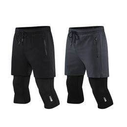 Heren shorts Summer Camo Sport Pants Mens 2 In 1 workout Running Training Gym Fitness Jogging Quickdry Elastische mannen Legging 230130