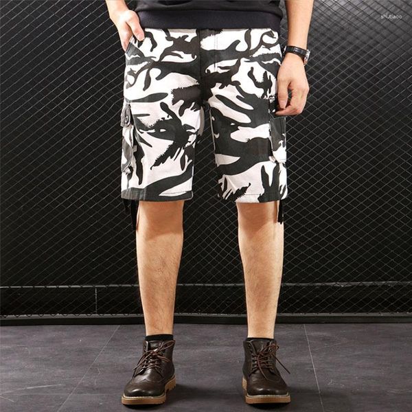 Shorts pour hommes Été Camouflage Tactique Cargo Hommes Pantalon Casual Coton Homme Militaire Baggy Pantalon Avec De Nombreuses Poches Plus Taille 44