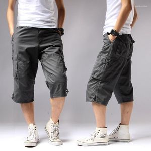 Heren shorts Summer Cargo Men kalf-lengte broek Casual heren losse buitensporten bijgesneden broek plus size streetwear