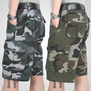 Shorts voor heren Zomer Cargo Heren Camouflage Camo Casual Katoen MultiPocket Baggy Bermuda Street chic HipHop Militair Tactisch Werk 230228