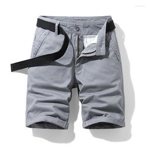 Shorts pour hommes Summer Cargo Hommes Coton Solide Casual Pantalon court Noir Kaki Militaire Jogger Pas de ceinture Vêtements pour hommes 2023