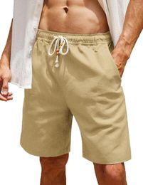Shorts pour hommes été Cargo hommes Fitness Gym décontracté taille élastique vêtements de sport mâle coton longueur au genou surdimensionné