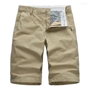 Herenshorts Zomer Cargo Korte Heren Casual Recht S Effen Kleur Knielengte Bermuda Masculina Katoen Ademende overalls