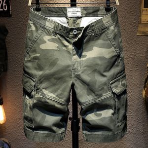 Heren shorts Summer Cargo Shorts Men Camouflage Camo Casual katoen Multi-pocket Baggy Bermuda Streetwear Hiphop Militaire tactische shorts X100 230428