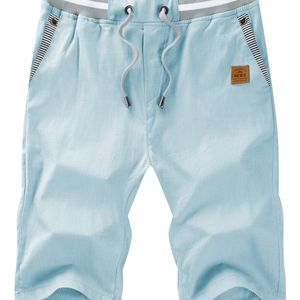 Shorts pour hommes été décontracté coton Style de mode Boardshort Bermuda mâle cordon taille élastique culotte plage l230325