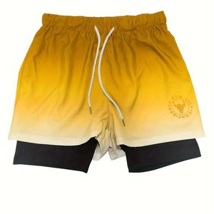 Heren shorts Summer Casual Mens Shorts Shorts Outdoor Strandloopbroek losse sportkleding Dye Dye Design