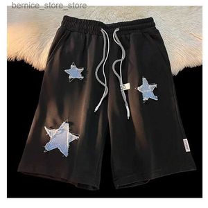 Shorts pour hommes Été Célébrité Couple Short Brodé Même Y2K Rétro Style Harajuku Tube Droit Lâche Sport Short Occasionnel Q240305