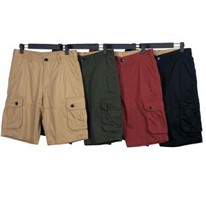 Pantalones cortos para hombres Pantalones clásicos de verano Moda Algodón al aire libre Insignia de carga Letras Medio Hip Hop Quinto Casual M332T
