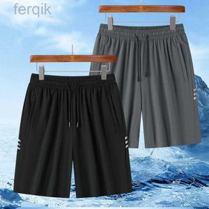 Short masculin Summer confortable Breffable Mens Ice Silk Sports Shorts nouveaux shorts de séchage rapide et de séchage rapide en sueur