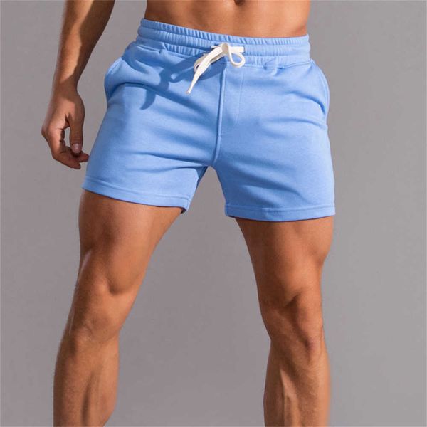 Shorts pour hommes été coton Shorts décontractés hommes musculation Sport Slim Bermudes Gym Fitness course pantalons d'entraînement mâle solide vêtements de sport bas AA230529