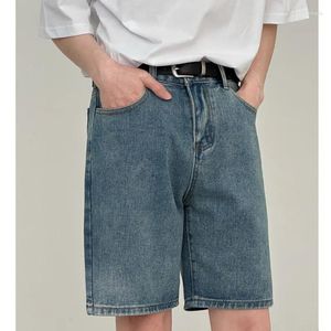Shorts masculins denim d'été Fashion Rétro Blue Blue Streetwear Korean Straight Jeans Mens Vintage Jean M-2xl