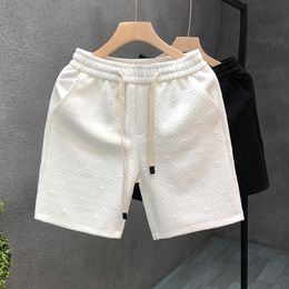 Pantalones cortos para hombres Diseñador de verano Letra suelta Casual Luz de lujo Hombres Jacquard Medio pantalones Streetwear