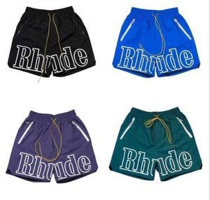 Heren shorts Summer Designer Mens Rhude Swimming Street Sportprint Fashion RH Training Beach Short Men Elastic New High End 40es