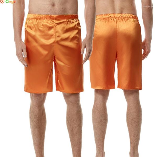 Pantalones cortos de hombre Verano Moda Casual Cintura elástica Naranja Rojo Blanco Oro Pantalones de pijama