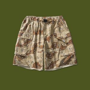Heren shorts Summer Fashion Mens Camouflage Cargo Shorts American Style hoogwaardige multi-pocket multi pocket buitengevecht casual losse halve lengte broek J240407