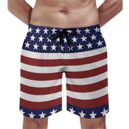 Shorts pour hommes Summer Gym Drapeau américain USA Running Patriotic 4 juillet America Pride Design Beach Casual Maillot de bain à séchage rapide
