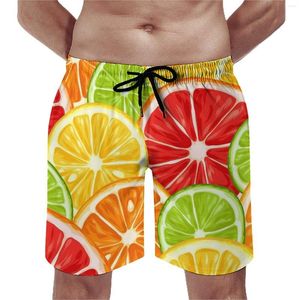 Herenshorts Zomer Gym Kleurrijke sinaasappelen Running Fruit Print Custom Board Korte broek Klassieke sneldrogende strandbroek Grote maten