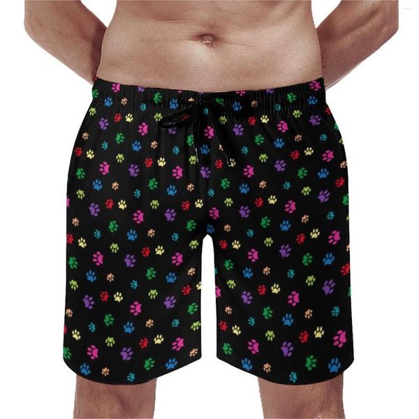 Pantalones Cortos para Hombres Gimnasio De Verano Patas De Perro Lindo Deportes Surf Diseño De Estampado Colorido Tablero Pantalones Cortos Bañadores Cómodos Informales Tallas Grandes