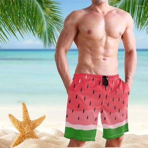 Short masculin Summer Harajuku 3d Pares de pastèque Impression de plage Strawberry Graphic Swimmink Trunks Men Fashion Hawaiian Y2K Board