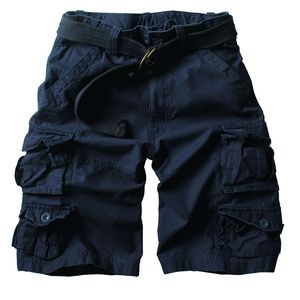 Shorts pour hommes été haute qualité Shorts cargo pour hommes multi-poches coton hommes pantalons courts entraînement Bermuda Shorts ceinture gratuite 230531