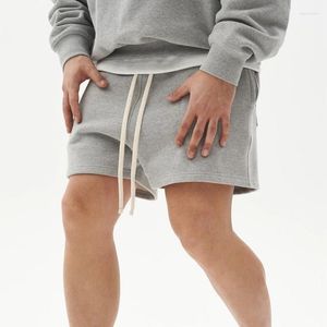 Pantalones cortos para hombre, verano japonés, tendencia juvenil, deportes, calle alta, algodón coreano, cordón, pantalones casuales de playa sólidos 5/4 para hombres