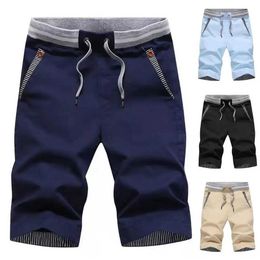 Shorts pour hommes Summer Loisir Fashion Board Bermuda Trauss Mens Brossed Elastic Breeze Beach Q240427