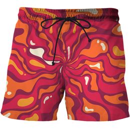 Pantalones cortos para hombre Pantalones cortos de playa para hombre de verano Pantalones deportivos de natación Patrón abstracto Estampado en 3D Hombre Surf Corto Transpirable Hombre Gimnasio Tabla de surf Traje de baño 230503
