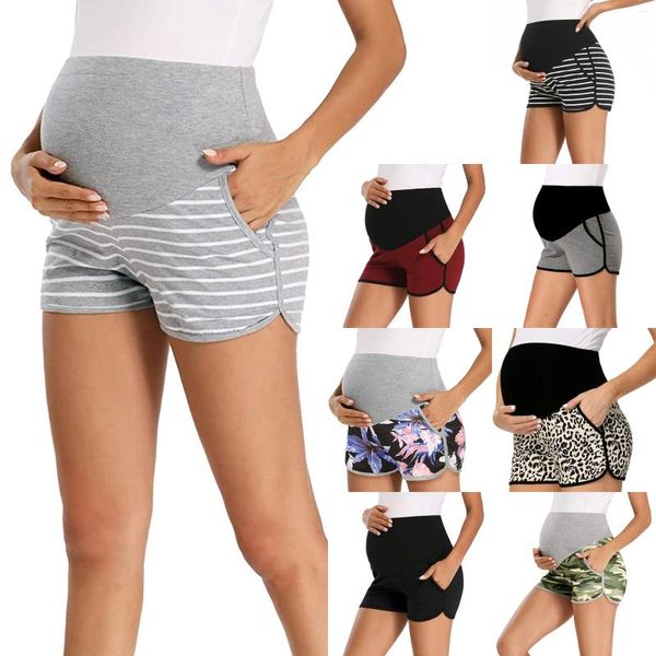 Shorts pour hommes Summer Maternité Booty Femmes Court Patchwork Casual Sport Pantalon Enceinte Femme Pantalon de survêtement Pantalones Cortos de Mujer