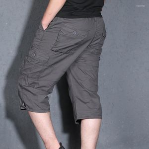 Shorts pour hommes d'été pour hommes Baggy Multi Pocket Cargo Straight Culotte Homme Long Army Green Kaki Mens Loose Short Plus Size S-5XLMen's Na