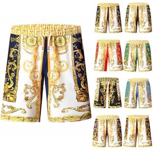 Pantalones cortos de verano para hombre, moda informal, personalidad, estilo étnico, estampado, cordón transpirable, Hip-Hop, cintura elástica, pantalones cortos de playa sueltos