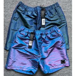 Shorts pour hommes d'été pour hommes en métal en nylon changeant de couleur en nylon de haute qualité en plein air occasionnels et shorts réfléchissants pour femmes pour hommes