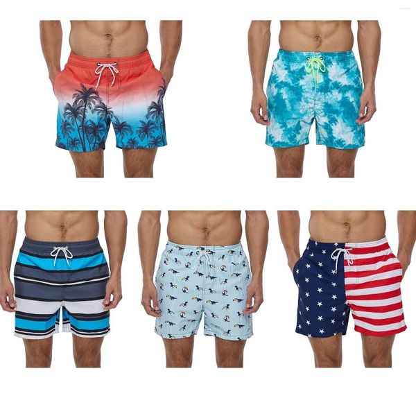 Shorts pour hommes Été Hommes Plage Imprimé Maillots De Bain Garçons Pantalons Courts Costumes Hommes Maillot De Bain Conseil Bain