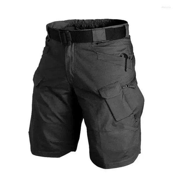 Pantalones cortos para hombres Hombres de verano Cargo Urbano Militar Táctico Impermeable Secado rápido Multi-Bolsillo Ropa al aire libre Caza