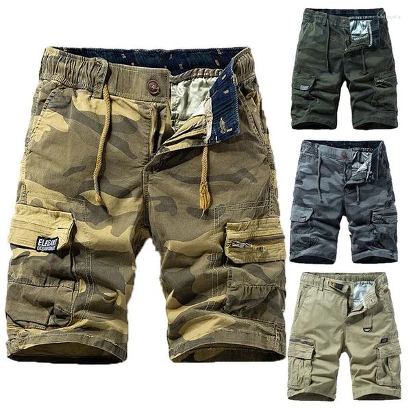 Shorts pour hommes Été Hommes Coton Cargo Camouflage Vêtements Casual Beach Jogger Mâle Drop