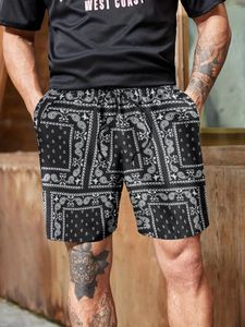 Heren shorts Summer Men Fashion 3d Vintage Floral Printing Clothing Boys Kids Casual Hawaii Vakantie Male strand