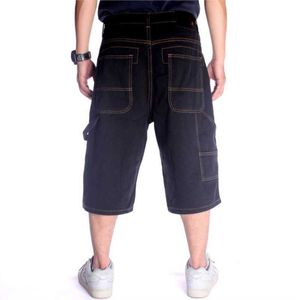 Heren shorts Summer Men Losse hiphop denim shorts casual mode allmatch jeans mannelijke meer zakken borduurwerk baggy bord shorts maat 3046 z0216