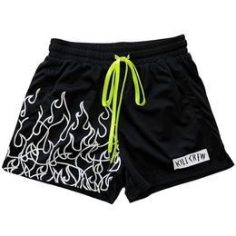 Shorts masculinos de verão malha ginásio musculação casual solto corredores ao ar livre fitness praia calças curtas marca masculina sweatpant S-261k