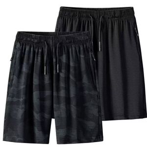 Shorts pour hommes Été Shorts de sport pour hommes Respirant Quick Dry Ice Mesh Zip Pocket Shorts Gym Formation Running Pantalon Camo Pattern 230519