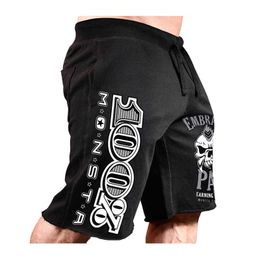 Heren shorts Summer Men Sport Musculation Plus size workout shorts door vakering Homme knie lengte print casual shorts korte homme ete hommen szorty z0216