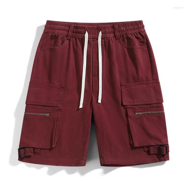 Shorts pour hommes été hommes femmes décontracté multi-poches marque de mode américaine pantalon Cargo couleur unie sport à la mode