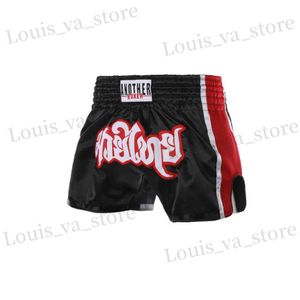 Heren shorts Summer Mens en dames nieuwe mesh thai boks shorts rdy mma vechtbroek eenvoudige en mooie kinderboksenboksrelais T240419