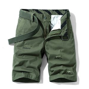 Heren shorts Summer Mens Cargo Shorts Bermuda Katoen hoogwaardige leger leger militaire bodem kaki casual mannen buiten korte broek 230327