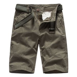 Shorts pour hommes d'été Shorts cargo pour hommes Marque Vert Armée Militaire Tactique Shorts Hommes Coton Lâche Travail Casual Pantalon Court Sans Ceinture 230417