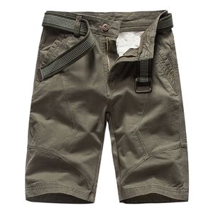 Heren shorts Summer Mens Cargo Shorts merk Green Army militaire tactische shorts Men Katoen losse werk Casual korte broek Geen riem 230419