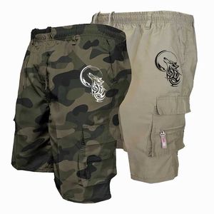 Shorts masculins Summer Mens Shorts décontractés Pantalons de travail Camouflage Shorts multi-poche Wolf Goods Shorts pour hommes Q240522