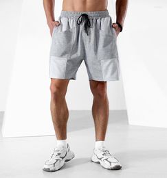 Pantalones cortos para hombres Verano para hombre Gimnasios Fitness Culturismo Secado rápido Deportes Joggers Rodilla Entrenamiento Correr Bolsillo Corto