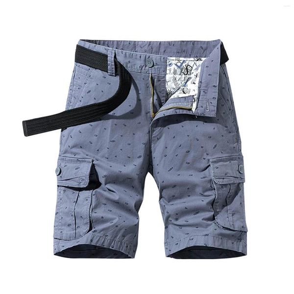 Short masculin Été pour hommes multicolotes coton cargo masculin couleurs massives pantalons de survêtement masculin extérieur 2024